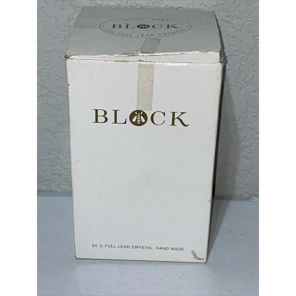 Block Olympic 7” Rose Vase 24% Full Lead‎ Crystal Hand Made In Czech Republic